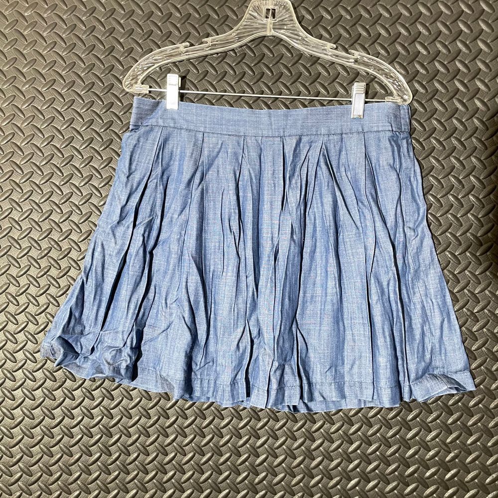 American Eagle Outfitter Blue Zip Up Casual Wear Fashion‎ Skirt Women's Size L